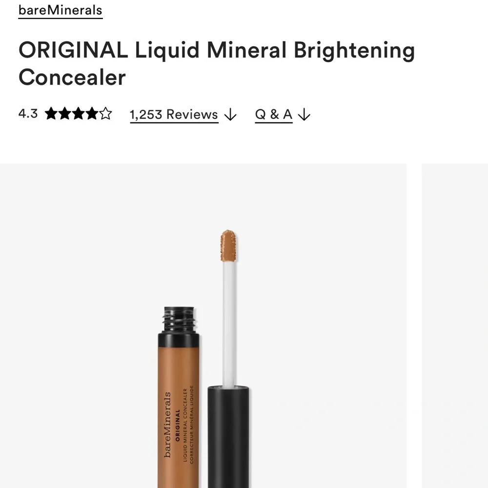 NEW IN BOX bareMinerals Original Liquid Mineral Concealer 6ml 0.2 fl oz DARK 5C